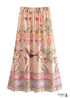 Boho Skirts in Heart Chakra in Pink For Women